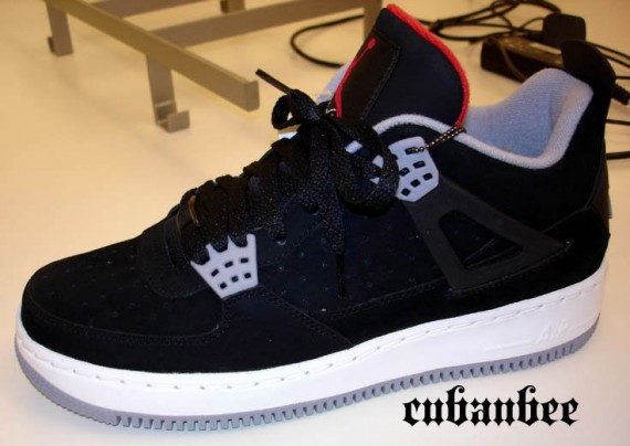 Nike air force 1 Jordan fusion black cement 3