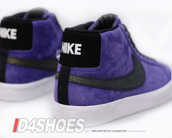 veiligheid fiets Klooster Nike SB Purple Suede Blazer High Premium - Purple - Black - SneakerNews.com