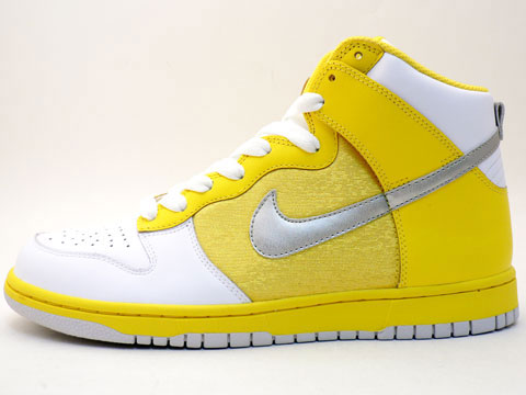 Nike Womens Dunk High Premium - White - Yellow - Silver - SneakerNews.com