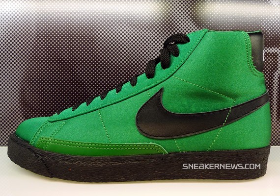 Nike Blazer High Premium - Green Satin