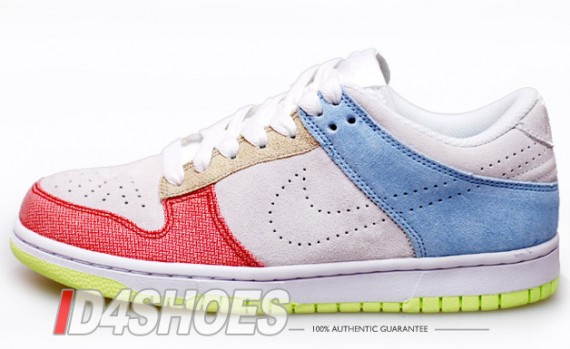 Nike Womens Dunk Low - White - Comet Red - Pale Blue - SneakerNews.com