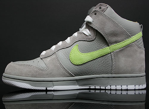 Nike Dunk Hi WMNS - Medium Grey - Liquid Lime - White - SneakerNews.com