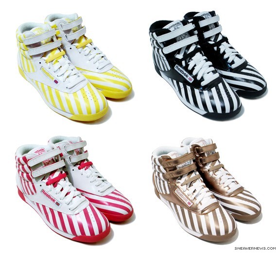 Reeboks with hot sale the stripes