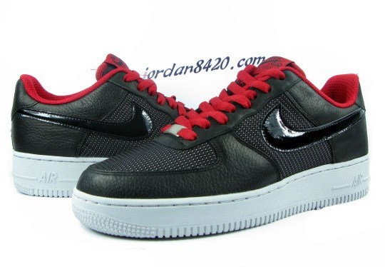 Nike Air Force 1 Premium 09 – Black – Varsity Red