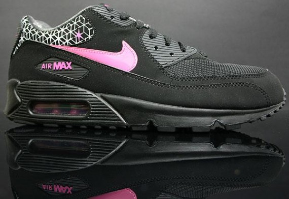 Nike UPTEMPO WMNS Air Max 90 - Black/Pinkfire-White