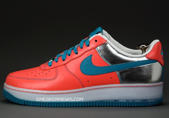 Nike Air Force 1 Bespoke - Infrared - Teal by Mayor