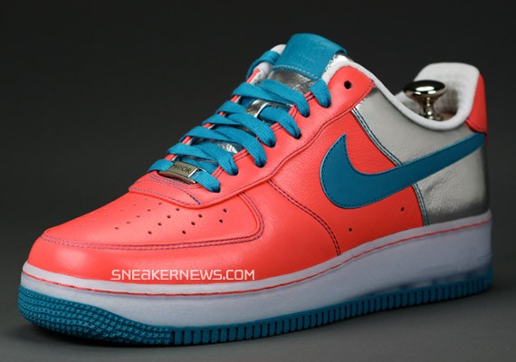 Nike Air Force 1 Bespoke - Infrared - Teal by Mayor