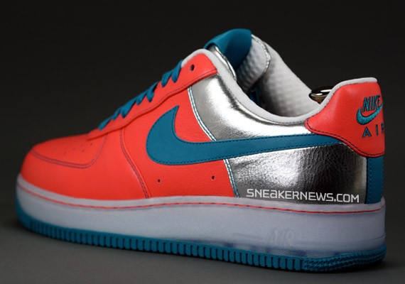 Nike Air Force 1 Bespoke - Infrared - Teal by Mayor