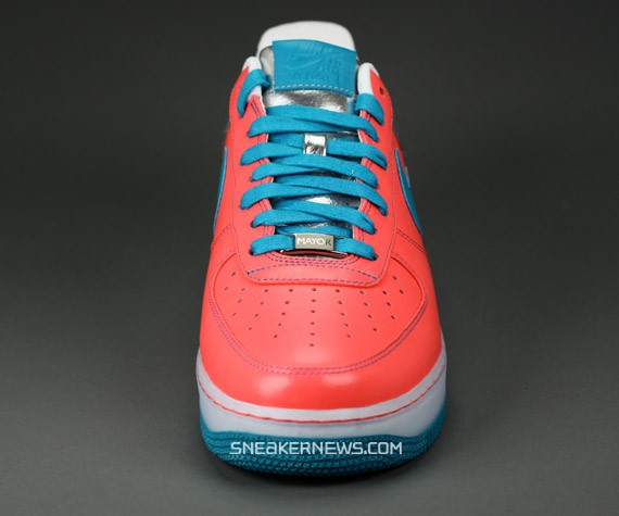 Nike Air Force 1 Bespoke - Infrared - Teal by Mayor