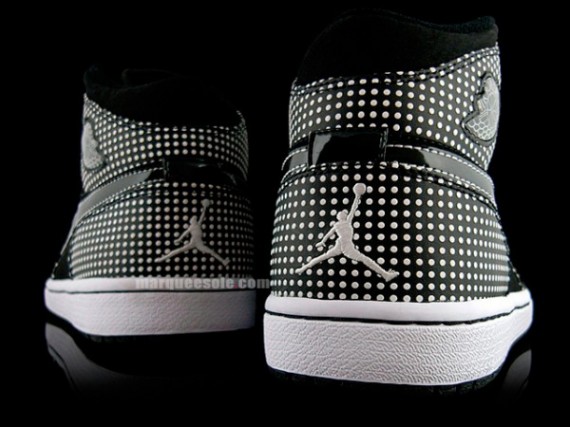 Air Casual jordan 1 - Black White - Polka Dot