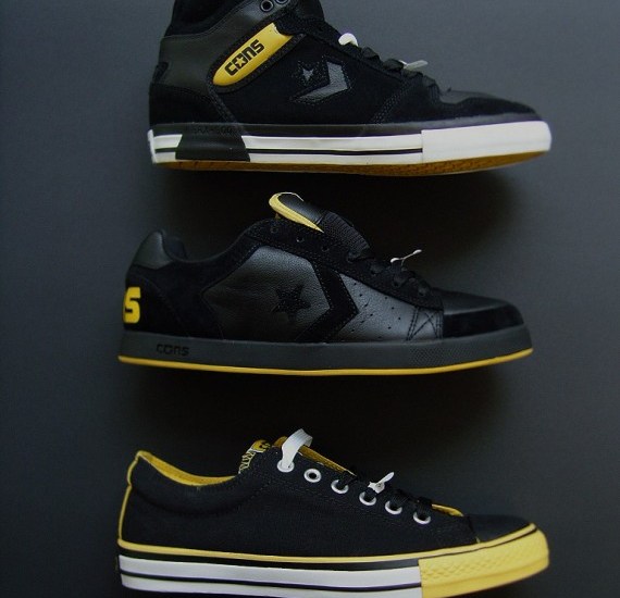 Converse Skateboarding – Black/Yellow Pack + Black/Gold Pack