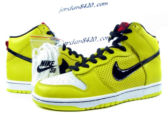 Nike SB Dunk High - Yellow - Black - White