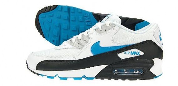 Nike Air Max 90 - White - Black - Dark Turqoise - JD Sports