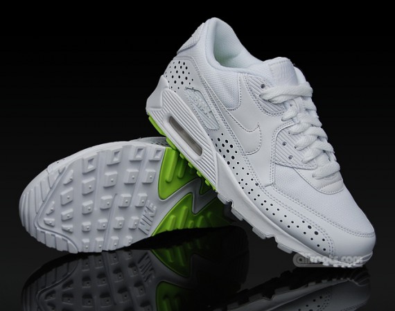 Nike Womens Air Max 90 CL - White - Volt