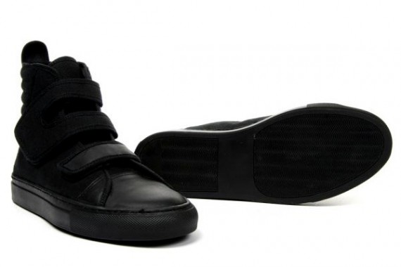 Raf Simons Sneakers Black Canvas Velcro High Top