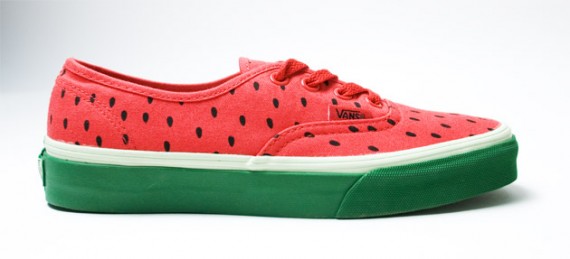watermelon slip on vans