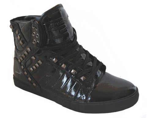 Supra Skytop NS - Studded Black Patent Leather - SneakerNews.com