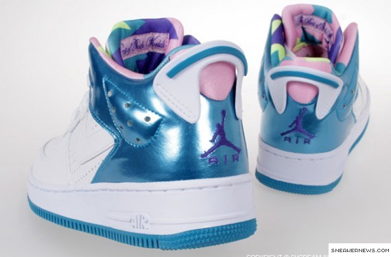 Turquoise pink 2025 and white jordans