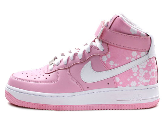 pink flower nike shoes