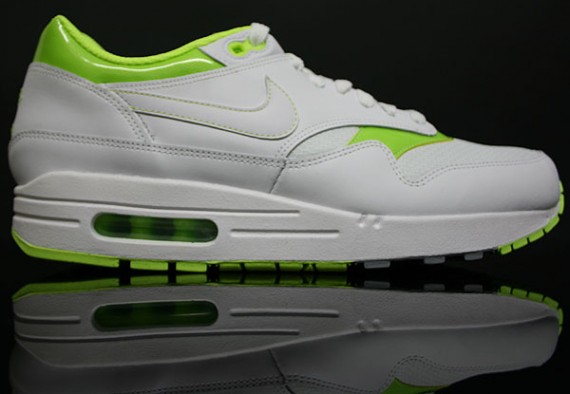 Nike Air Max 1 – White – Volt – Metallic Silver