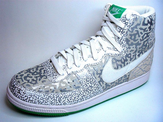 Nike Terminator Hi Premium ND - Metallic Platinum - White - Hyper Verde