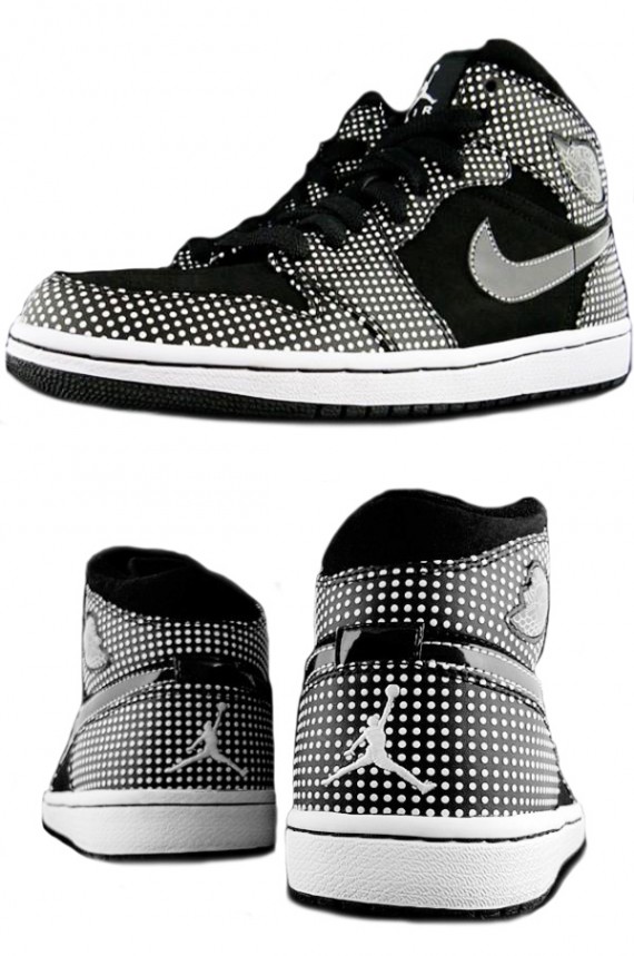 Air Jordan 1 Retro High - Black - White - Polka Dots