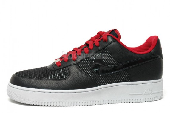 Nike Air Force 1 Premium - Black - Varsity Red - Ballistic