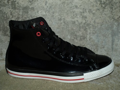 Red patent sales leather converse