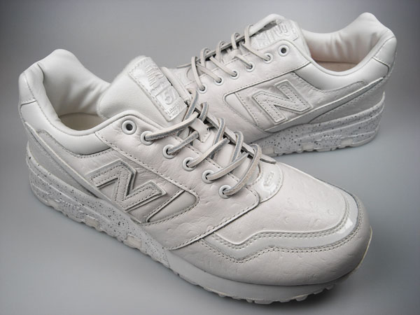 New Balance M575J - White Ostrich Leather