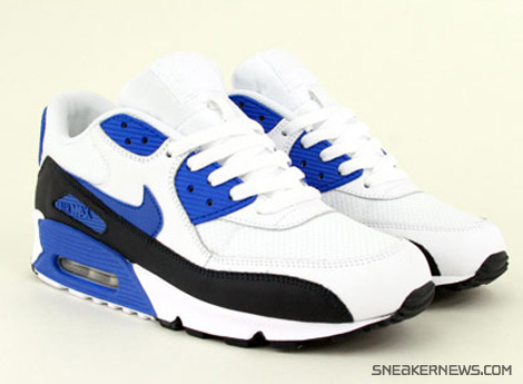 nike air max 90 white blue black