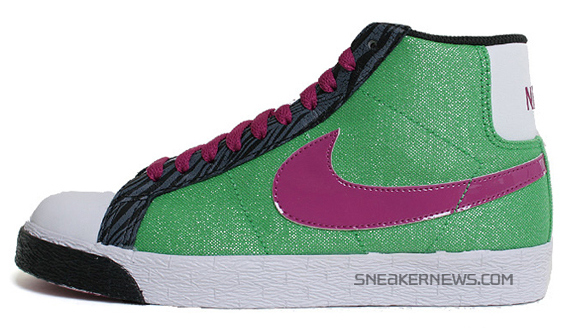 Nike Womens Blazer Mid 6.0 - Hyper Verde - Rave Pink