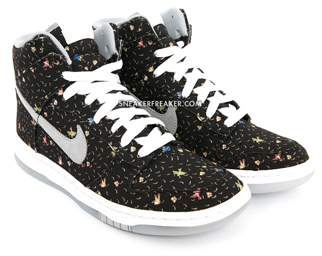 Nike Dunk High Skinny QS Doves & Butterflies - Black - Metallic Silver Nike Dunk Hi Skinny U2013 Doves U2018n Butterfly 2