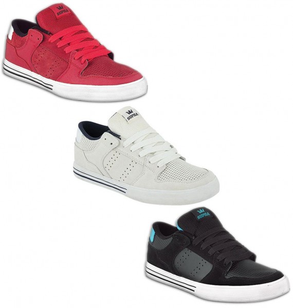 Supra Vaider Low – Red + White + Black