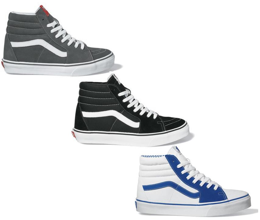 Vans Sk8-Hi - Charcoal + Black + Blue Mini-Check Summary2