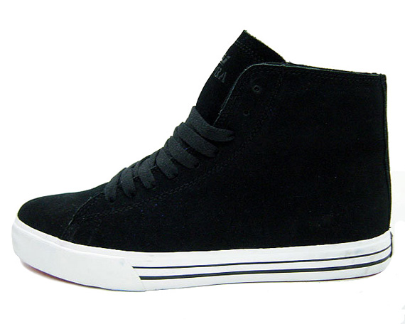 Supra thunder high black suede sale