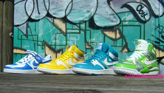 Nike Womens Spray Paint Pack – Court Force High + Vandal Low + Air Digs