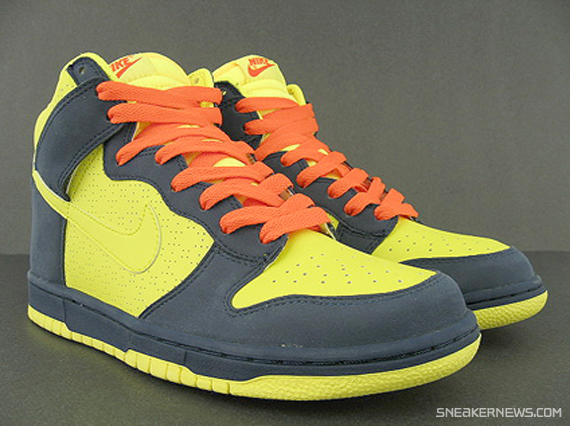 nike dunk high blue and yellow