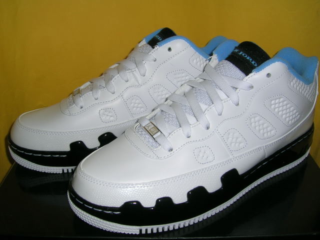 Air Jordan Force IX (AJF 9) Low - White - Black - Carolina Blue