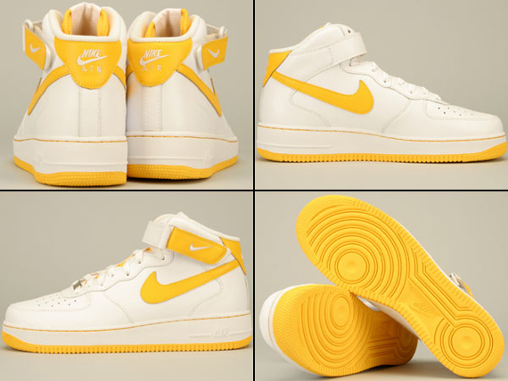 Off-White and Nike's AF1 Mid SP in Varsity Maize