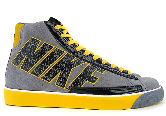 Nike Blazer Mid - Grey - Yellow - Black - Swooshless