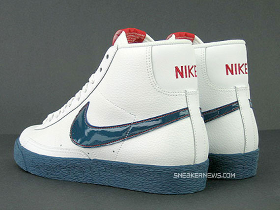 Nike Blazer High – White – Navy – Red