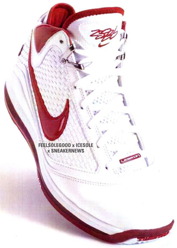 nike zoom lebron 7 white red