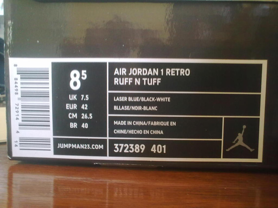 Air Jordan 1 Retro High - Ruff N Tuff - Quai 54 - Detailed Images