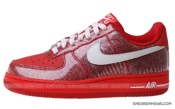 Nike WMNS Air Force 1 Low - Beet - Swan - Challenge Red