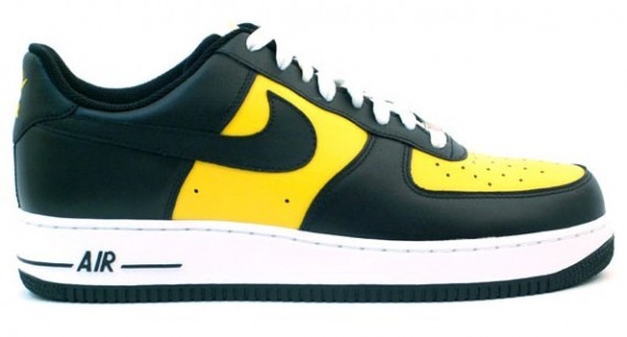 black and yellow air force 1s