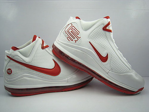 Nike Air Max LeBron VII (7) - White - Red - Woven