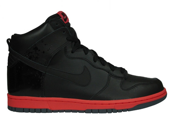 Nike Dunk High – Black – Hot Red – Available