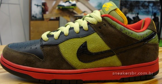 Buy Green Orange Nike Dunks In Stock