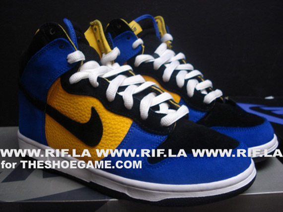 Nike SB Dunk High Lakers Sample SneakerNews