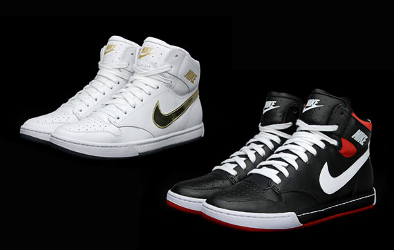 Nike WMNS Royalty High – White – Gold + Black – Sport Red